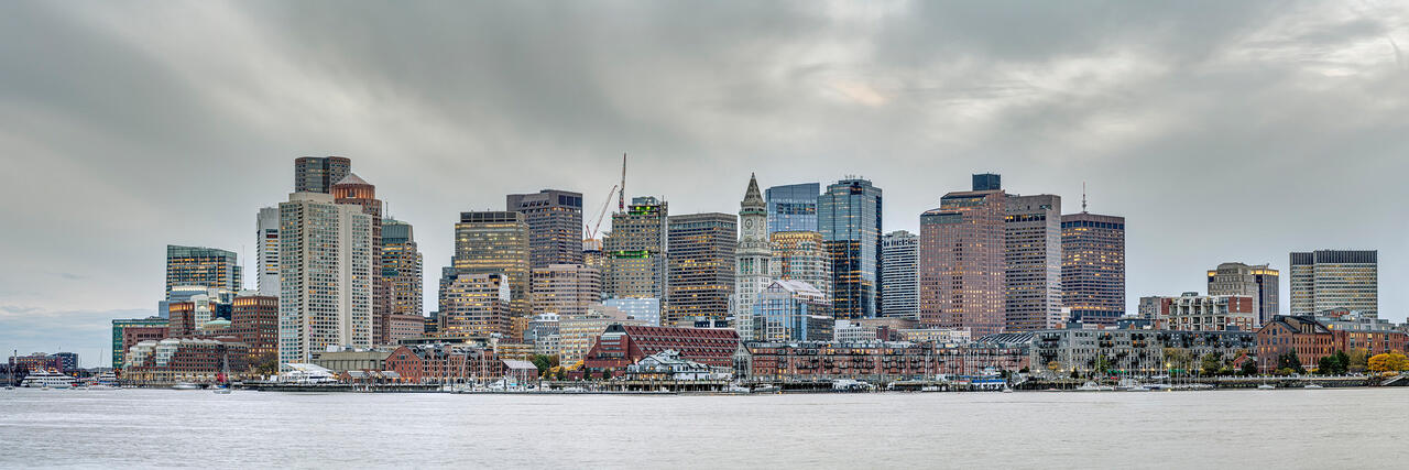 Overcast Boston Panorama