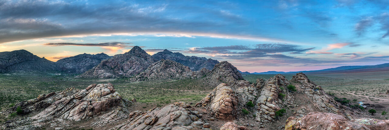 Khogno Khan Uul Nature Reserve at Dusk