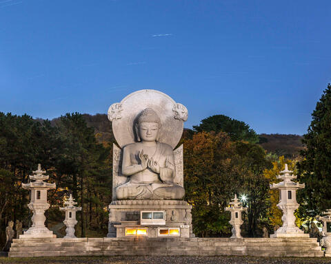 Star-trail Buddha