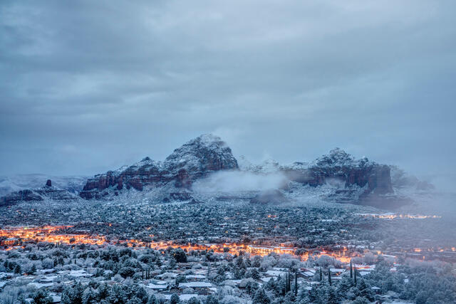 Snowy Morning in Sedona