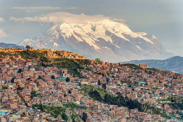 Illimani and La Paz