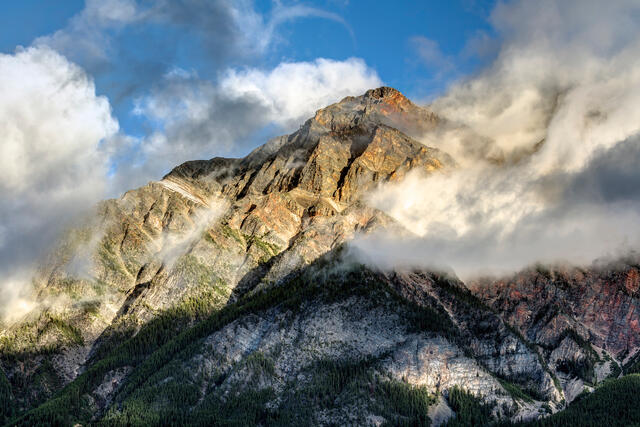 Pyramid Mountain at Sunrise
