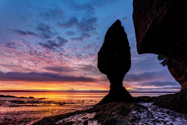 Sunrise at Hopewell Rocks