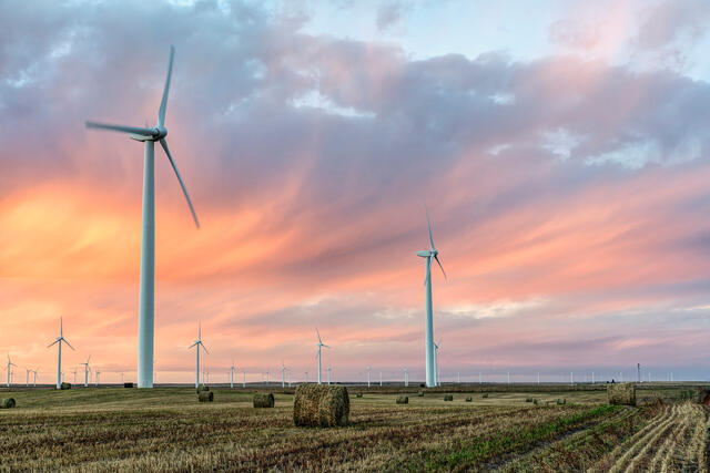 Colorado Turbines at Sunset (Landscape)