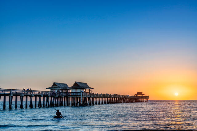 Sunset at Naples Pier