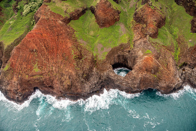 Bird's Eye view of the Napali Coast