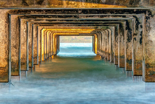 Under Hanalei Pier 1