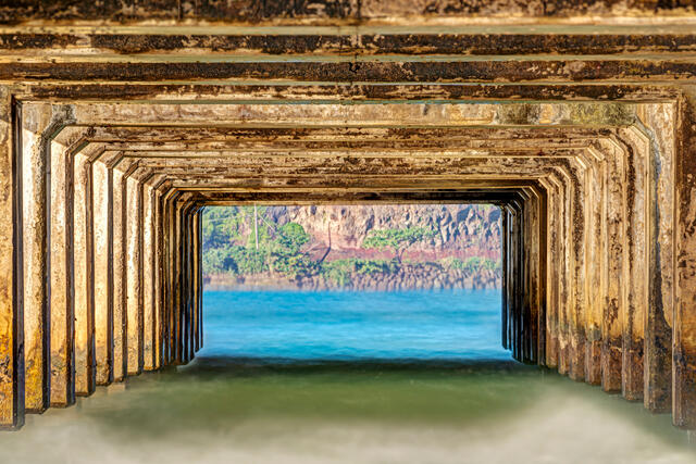 Under Hanalei Pier 2