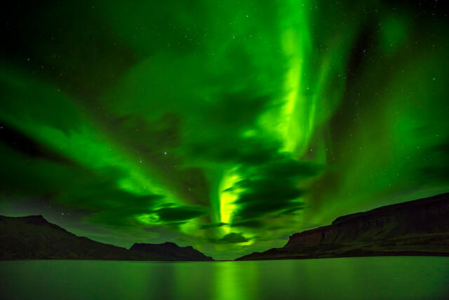 Northern Lights through Clouds