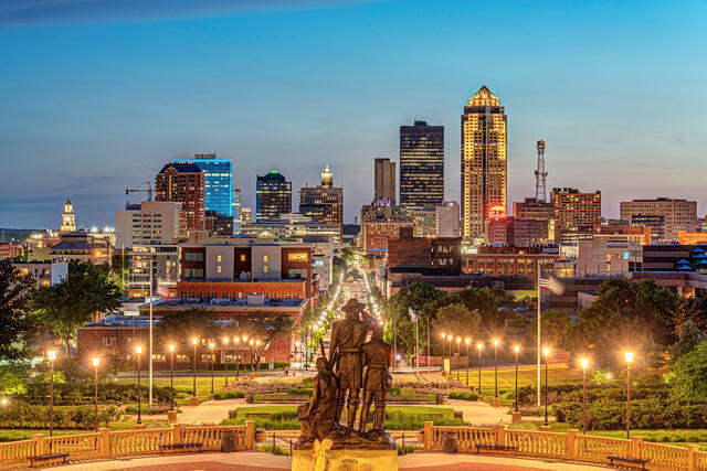 Des Moines from the State Capitol