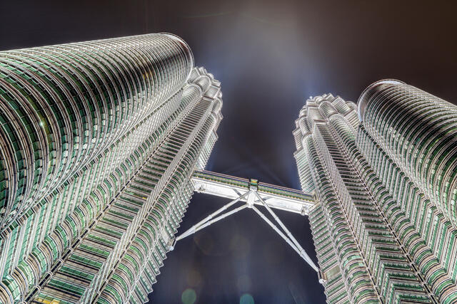 Looking Up the Petronas Towers