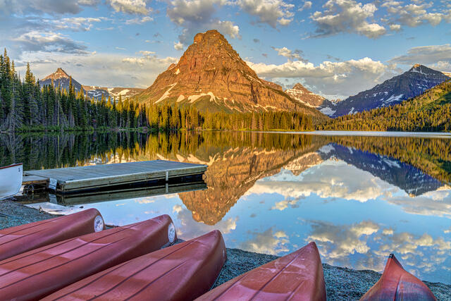 Canoes at Two Medicine