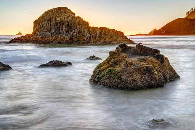 Rocks along Indian Beach