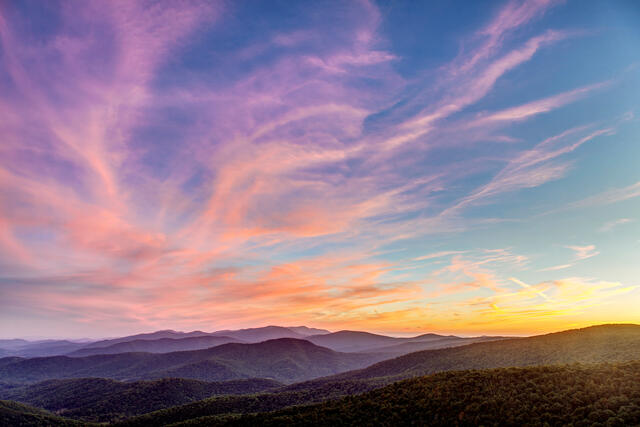 Skyline Drive Sunset