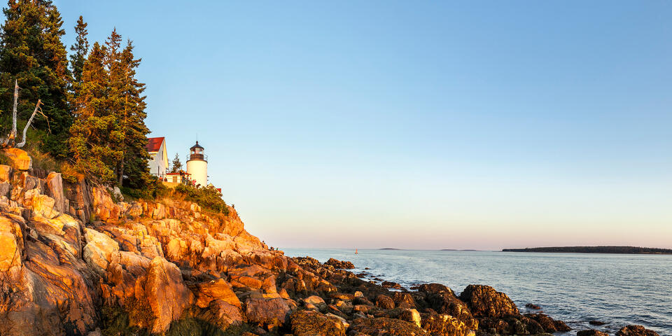 Bass Harbor Light Station at Sunset