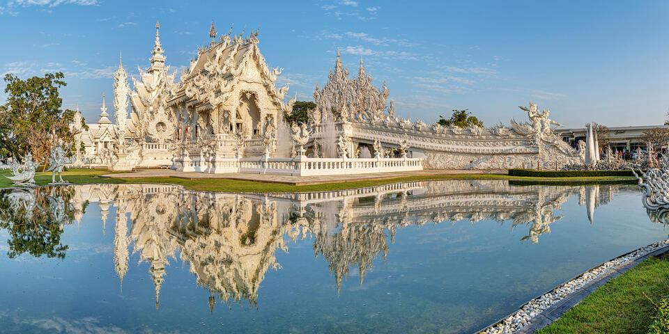 White Temple Reflection