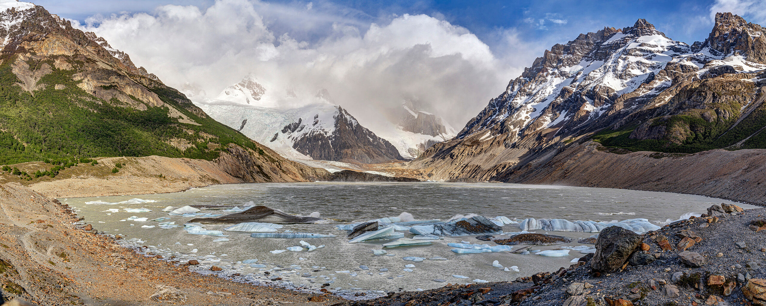 Laguna Torre Panorama I spent roughly a month in Patagonia in January, 2020, and had an amazing time. Unfortunately, Fitz Roy (the mountain I'd driven...