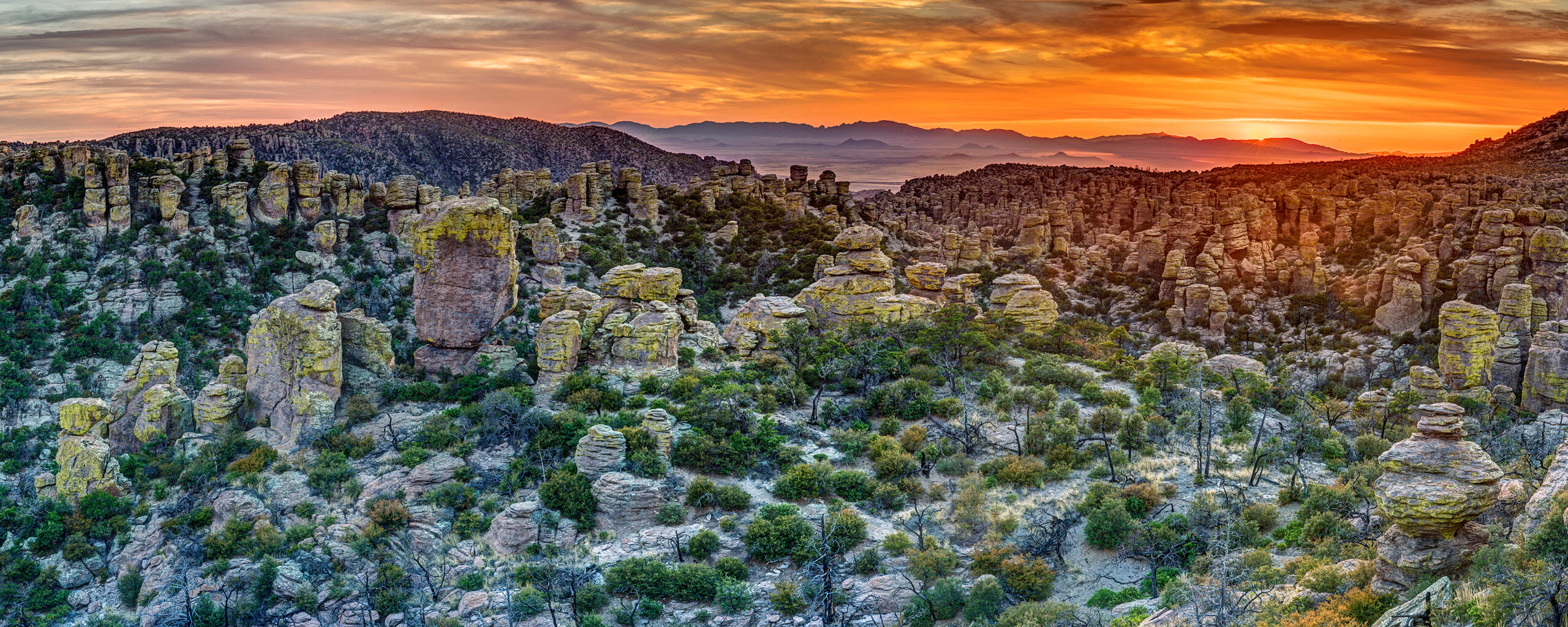 Chiricahua Sunset Panorama Chiricahua National Monument is out-of-the-way, and being designated a National Monument, rather than a National Park, it doesn...