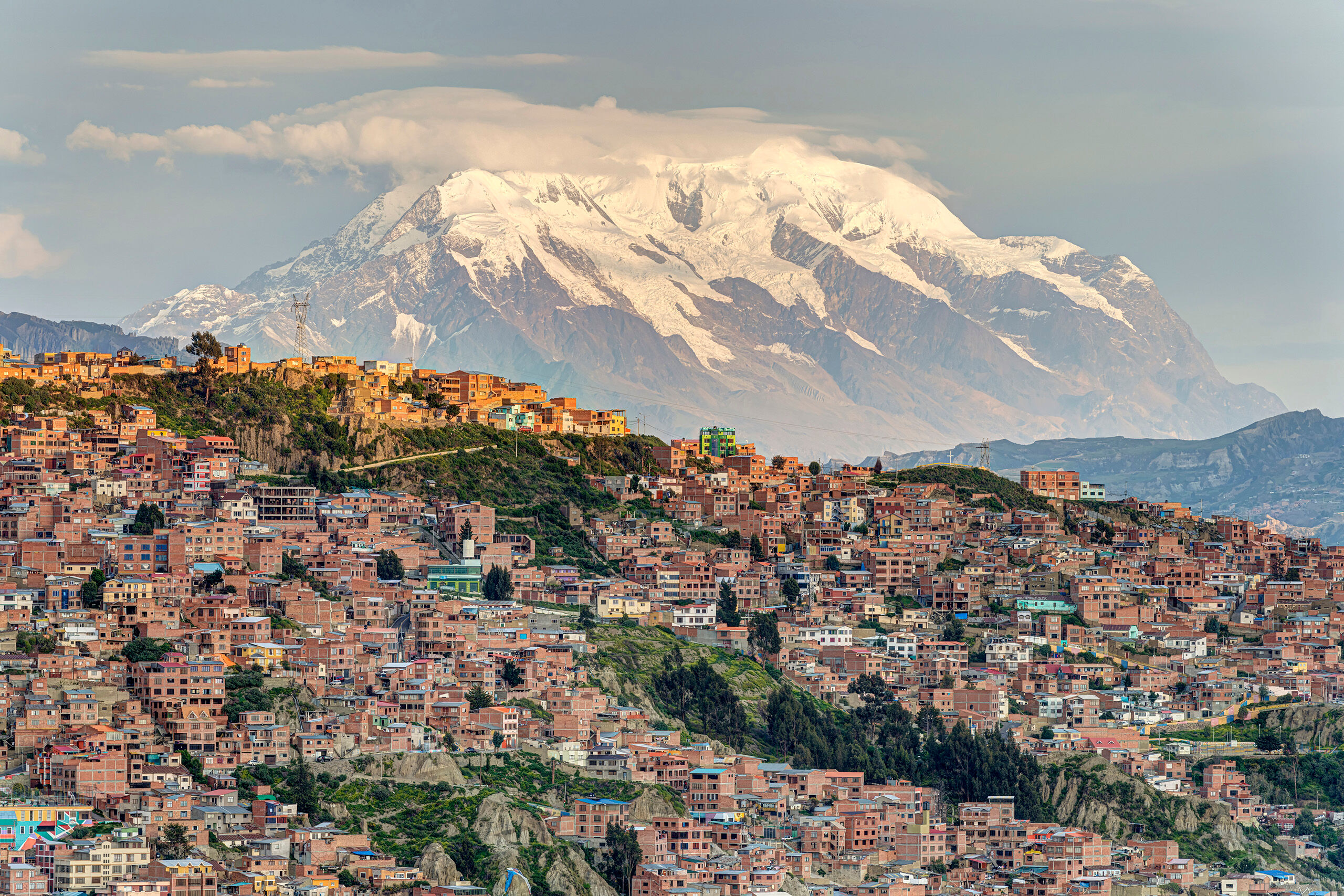 Illimani and La Paz Bolivia is a landlocked nation in northwest South America, and is made up of extraordinarily high mountains and desert in the...
