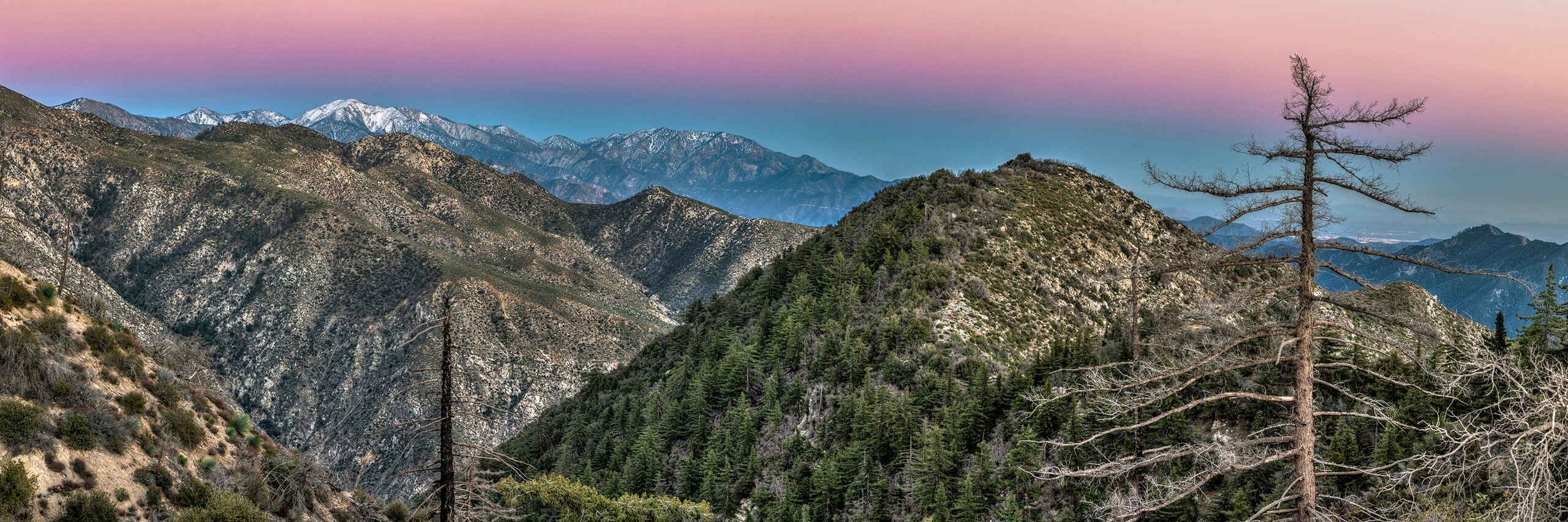 Dusk in Angeles National Forest Angeles National Forest is a unique place. One can drive five minutes into the national forest, and forget that Los Angeles...