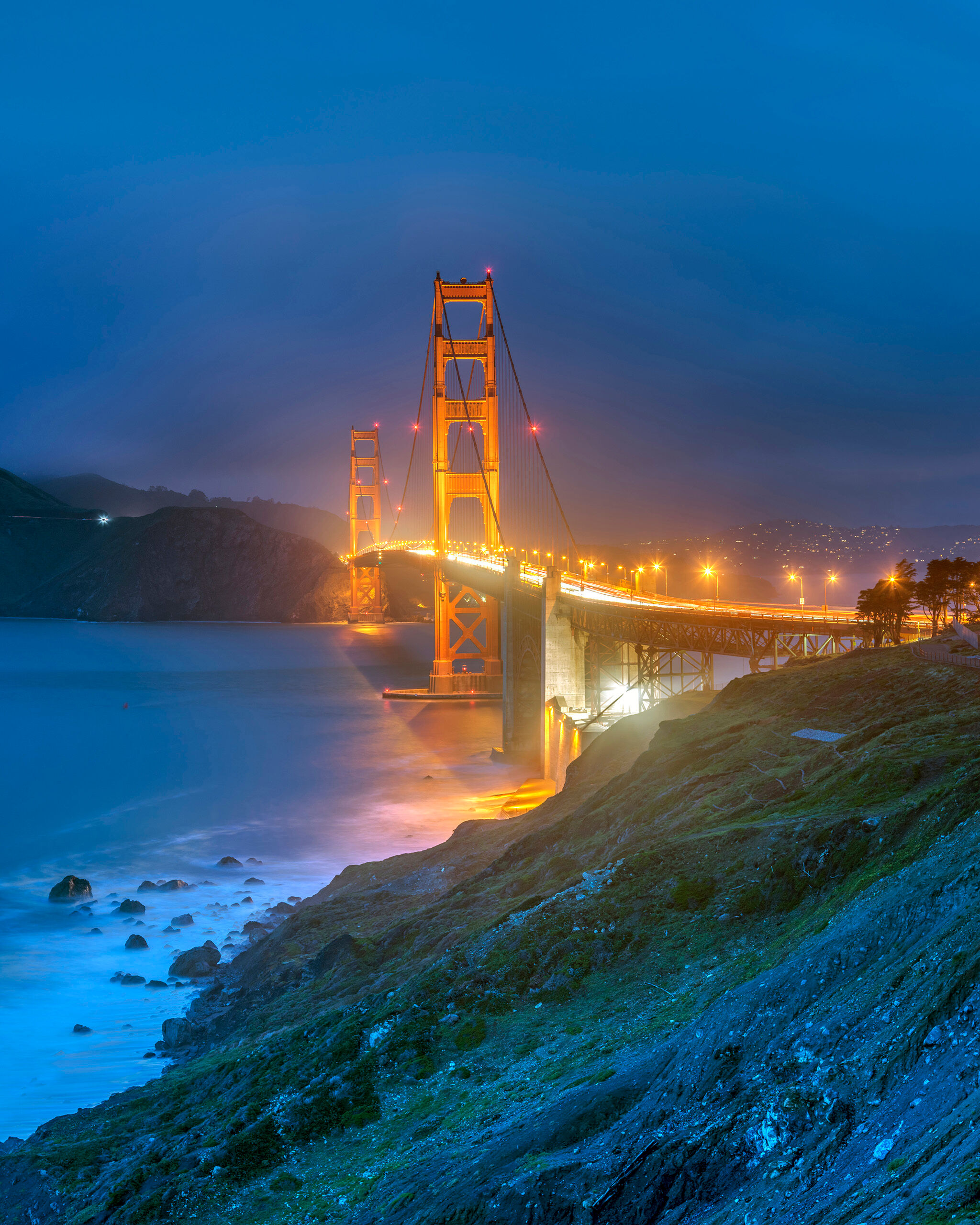 Golden Gate Bridge at Night I stayed in San Francisco for several days in March, 2016, and made several trips to the Golden Gate Bridge. This shot, taken...