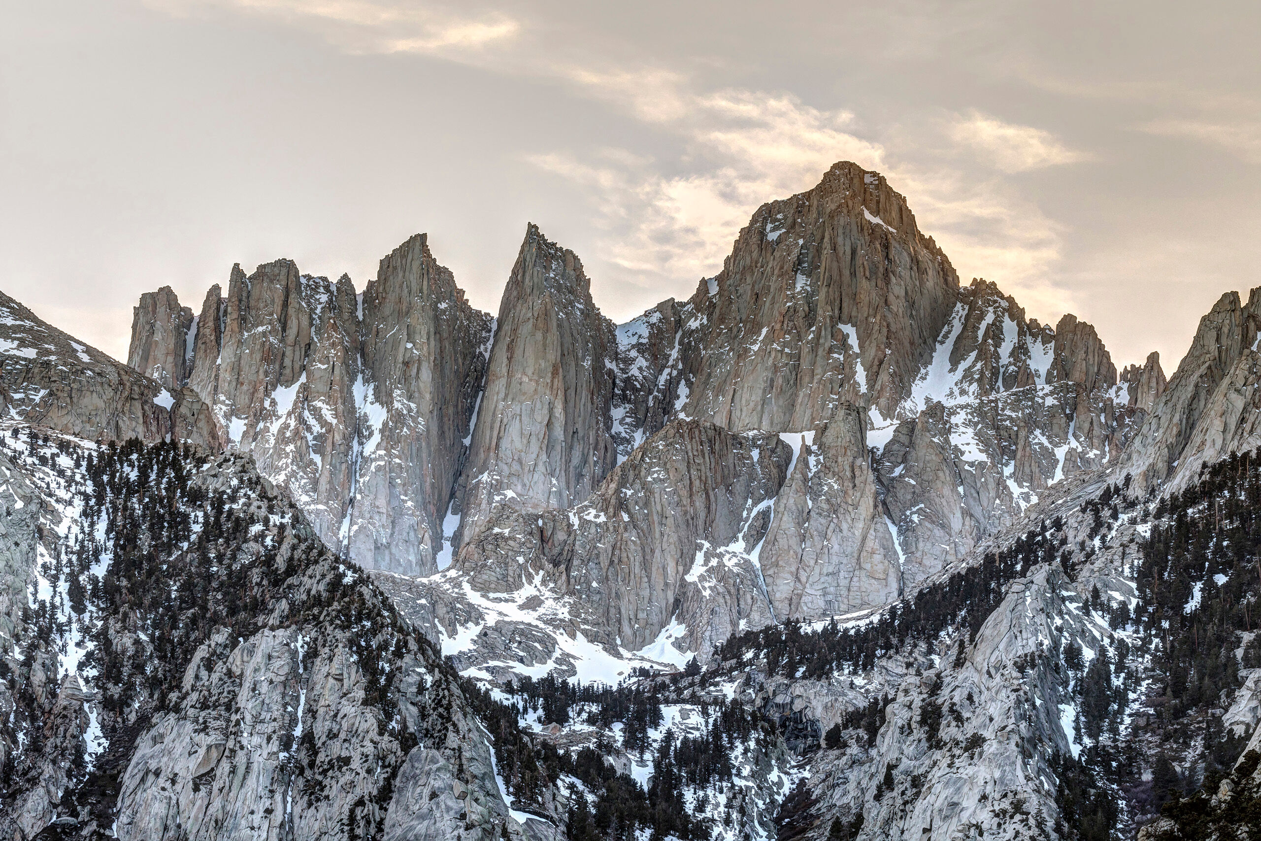 Mount Whitney at Dusk Mount Whitney, at 14,505 feet in elevation, is the tallest mountain in the lower 48 States. I took this photo of Mt. Whitney...