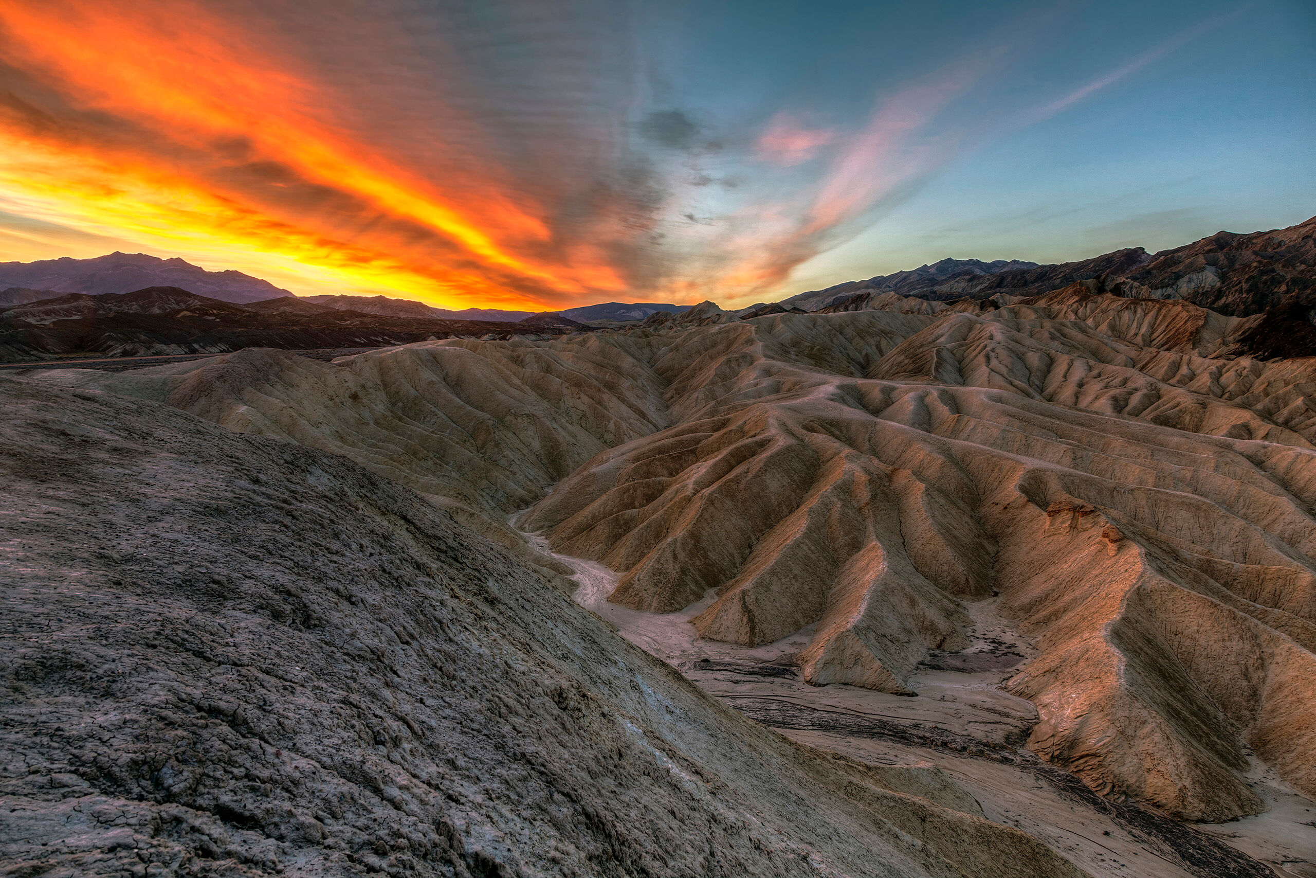 Sunrise at Zabrinskie Point This photo was taken just before the sun began to crest the horizon at Zabrinskie Point, in Death Valley National Park. Notice...