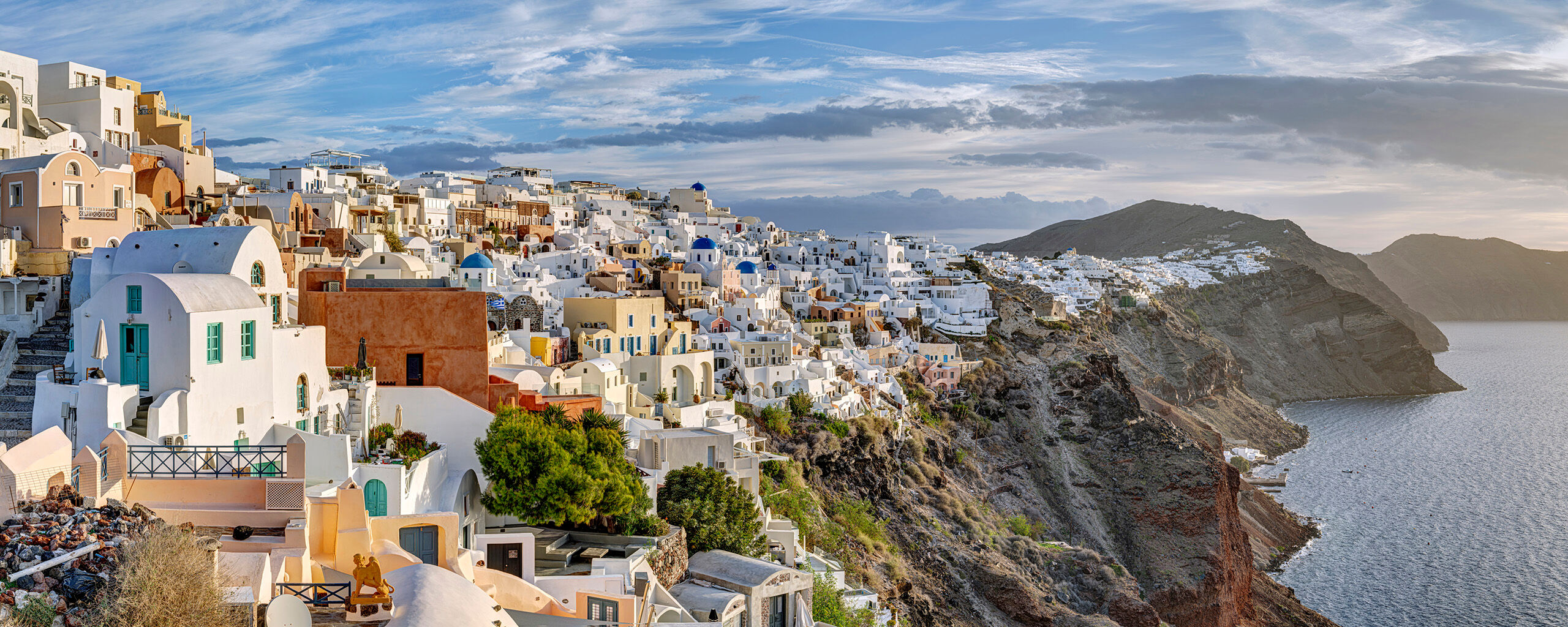 Santorini Panorama There's a lot to see on Santorini, possibly Greece's most famous island vacation spot. Oia is the village on the northwest side...
