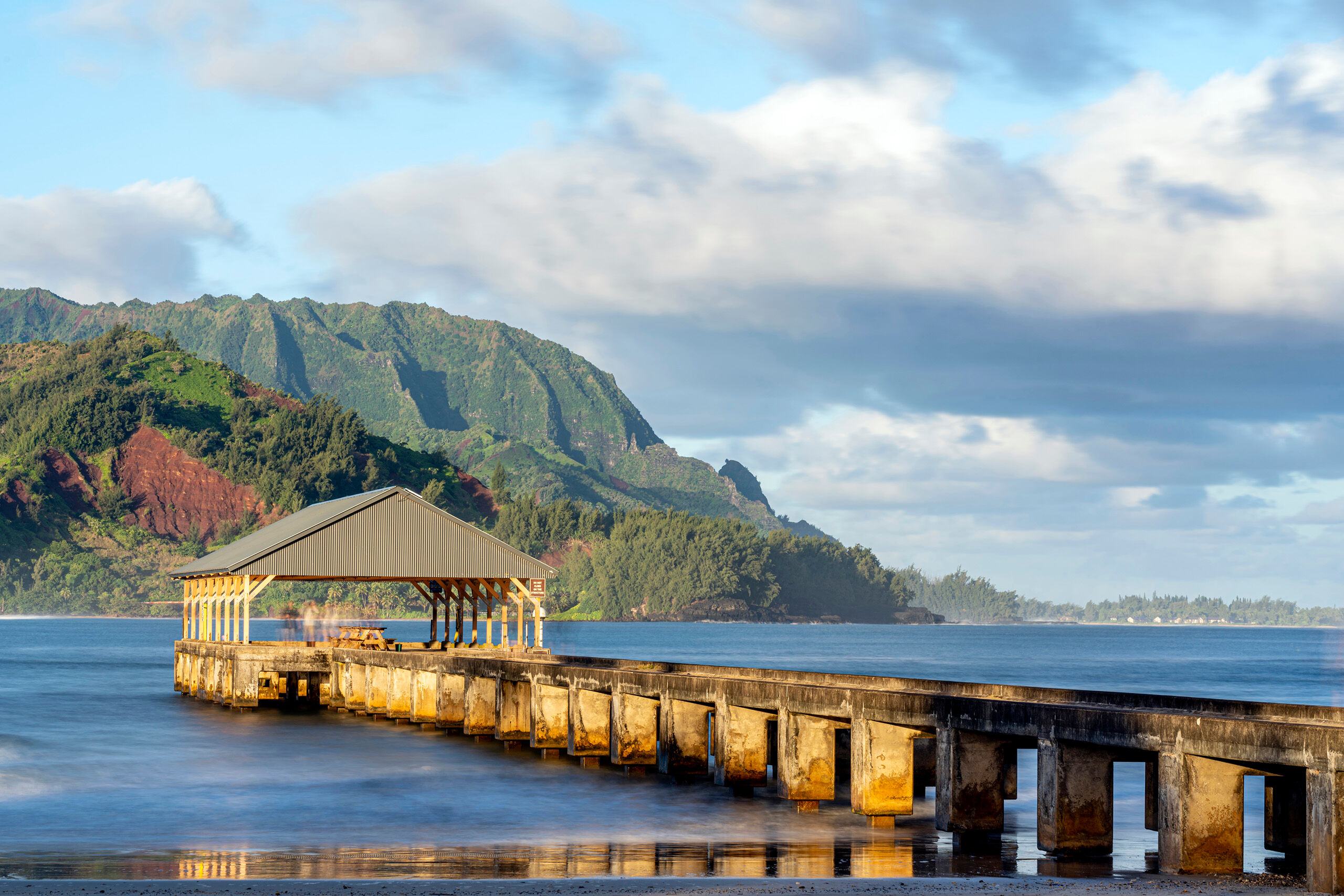 First Light on Hanalei Pier There really isn't a bad angle from which to photograph Kaua'i's Hanalei Pier, but if you're lucky enough to see it at sunrise...