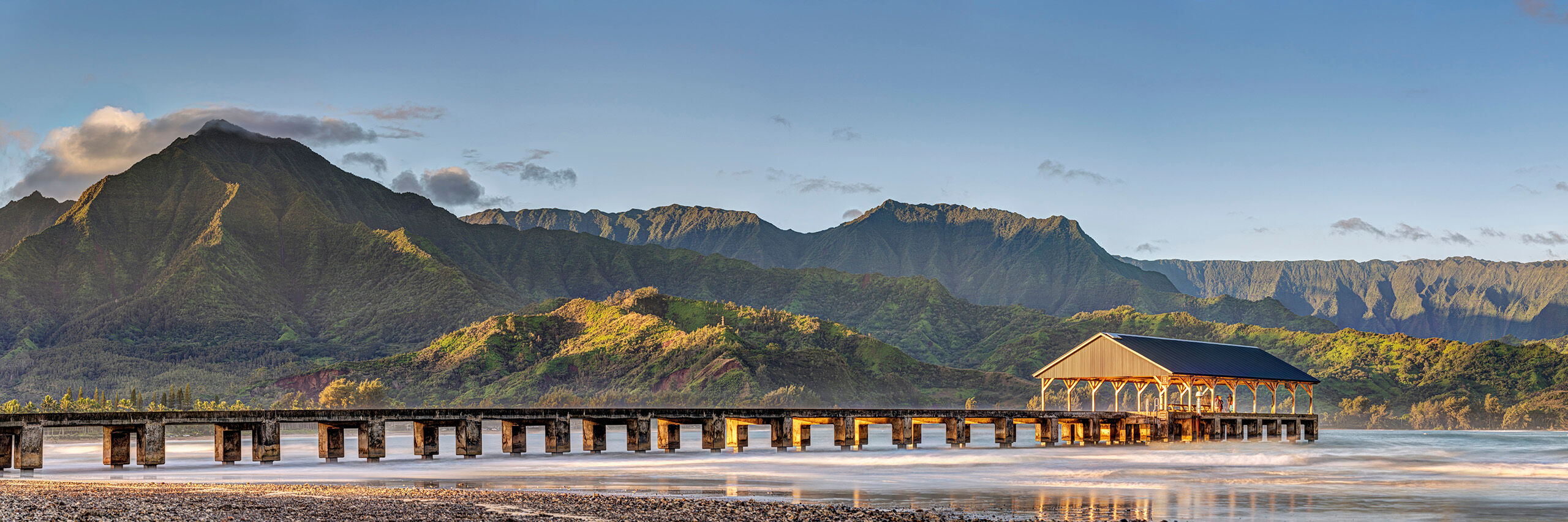 Hanalei Pier Panorama Hanalei Pier, on the north shore of Kaua'i, is a great subject for photography. I stayed a few nights near Hanalei Bay, and found...