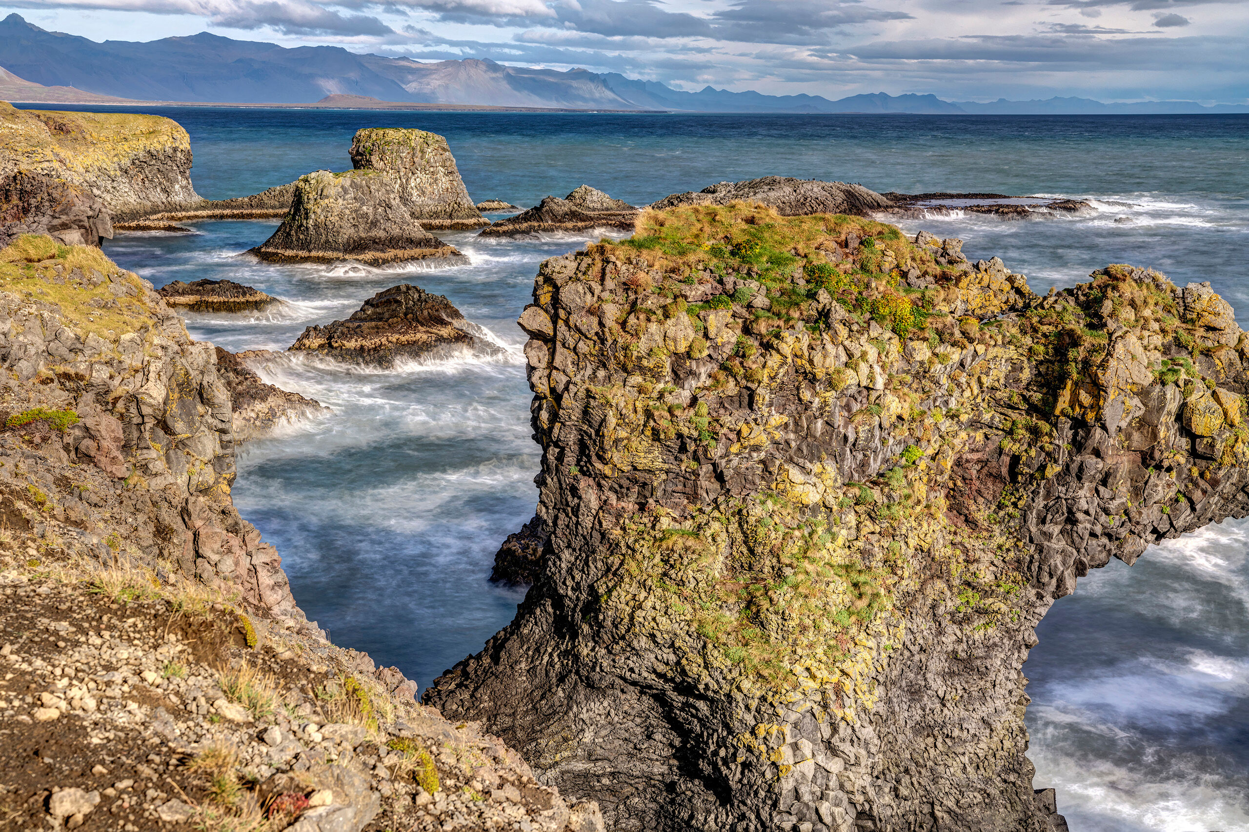 Arnarstapi Sea Stacks 2 I was lucky enough to visit the Arnarstapi Sea Stacks, at the end of Iceland's Snaefellsnes peninsula, on one of very few sunny...