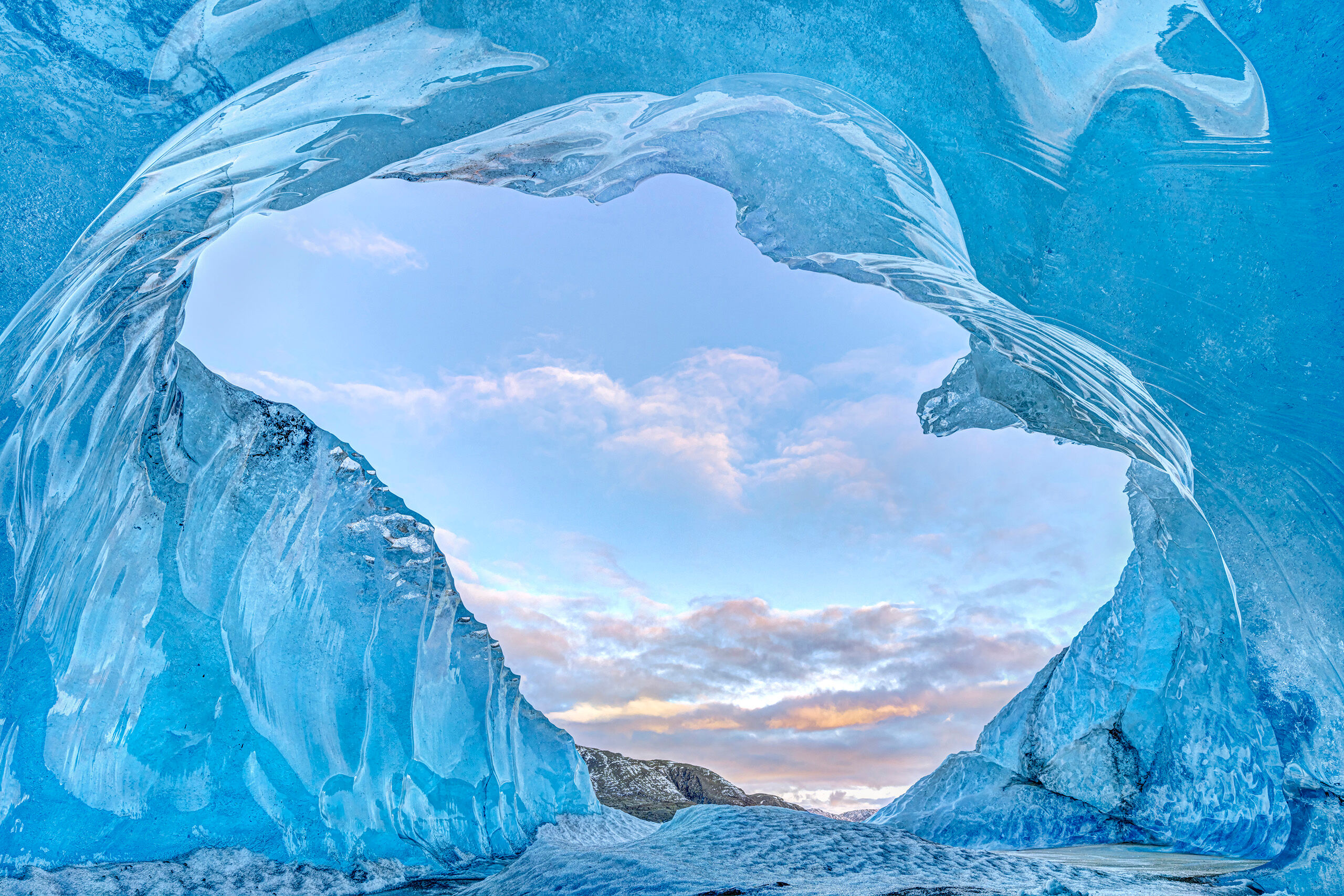 Inside Looking Out Heinabergsjökull lagoon, Iceland