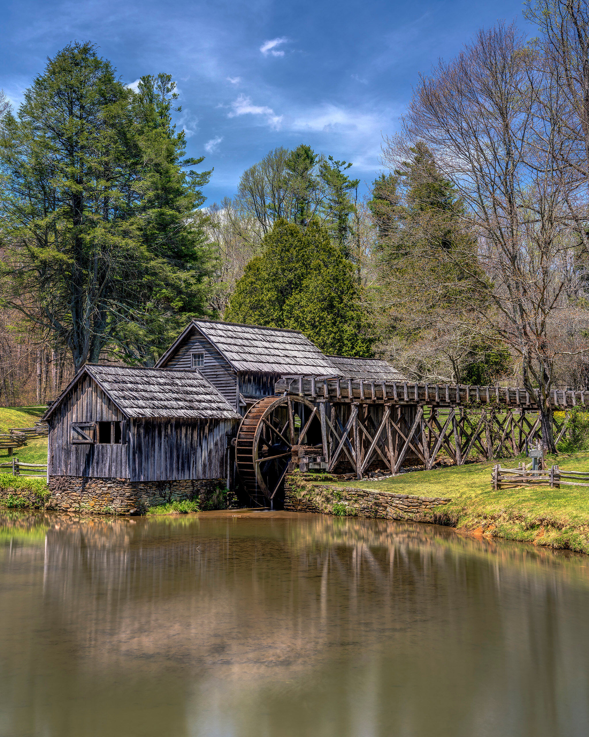 Mabry Mill Portrait The Blue Ridge Parkway runs for 469 miles from Shenandoah National Park in Virginia to the Great Smoky Mountains National Park...