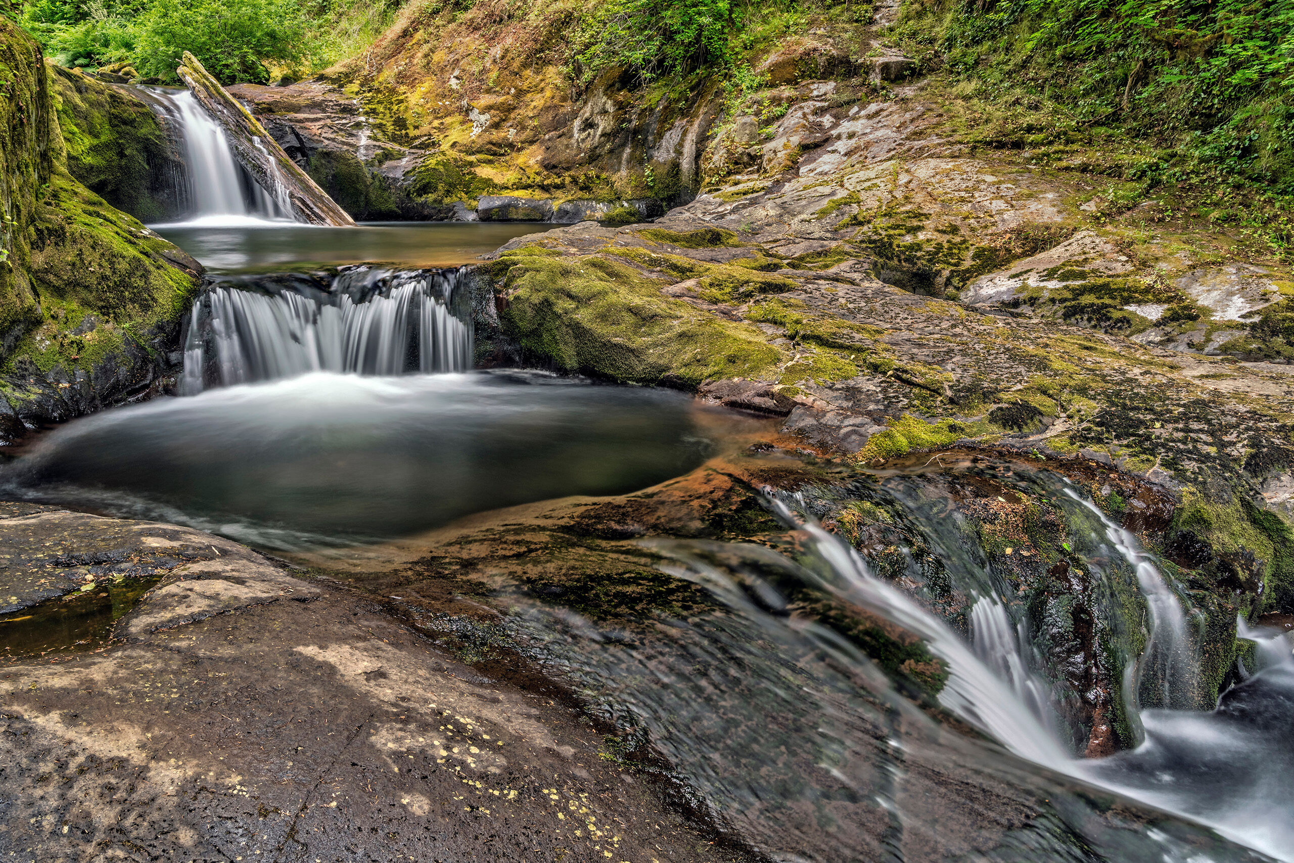 Pools at Sweet Creek Sweet Creek Falls, itself, near Eugene, Oregon, is a small waterfall – more like a cascade, really. What turned out to...