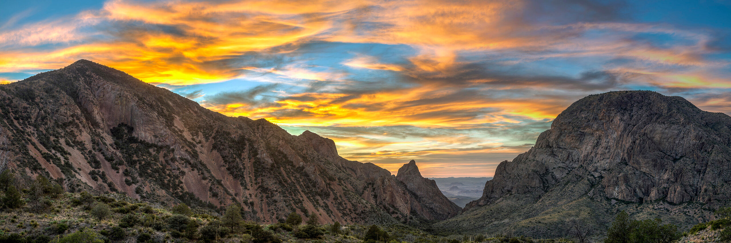 The Window at Big Bend Big Bend National Park, in the southwest corner of Texas, is larger than the State of Rhode Island, and has three distinct ecosystems...