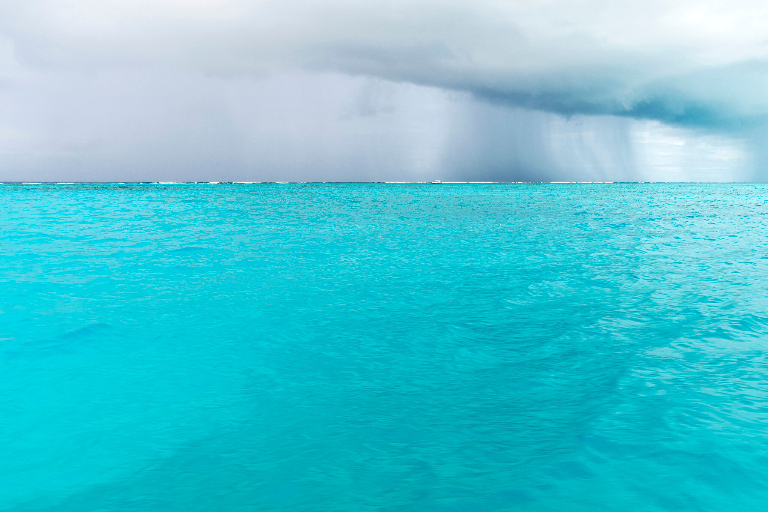 The Approaching Storm The star of this shot is obviously the water. I've never seen water quite as spectacular as that surrounding much of the Turks...