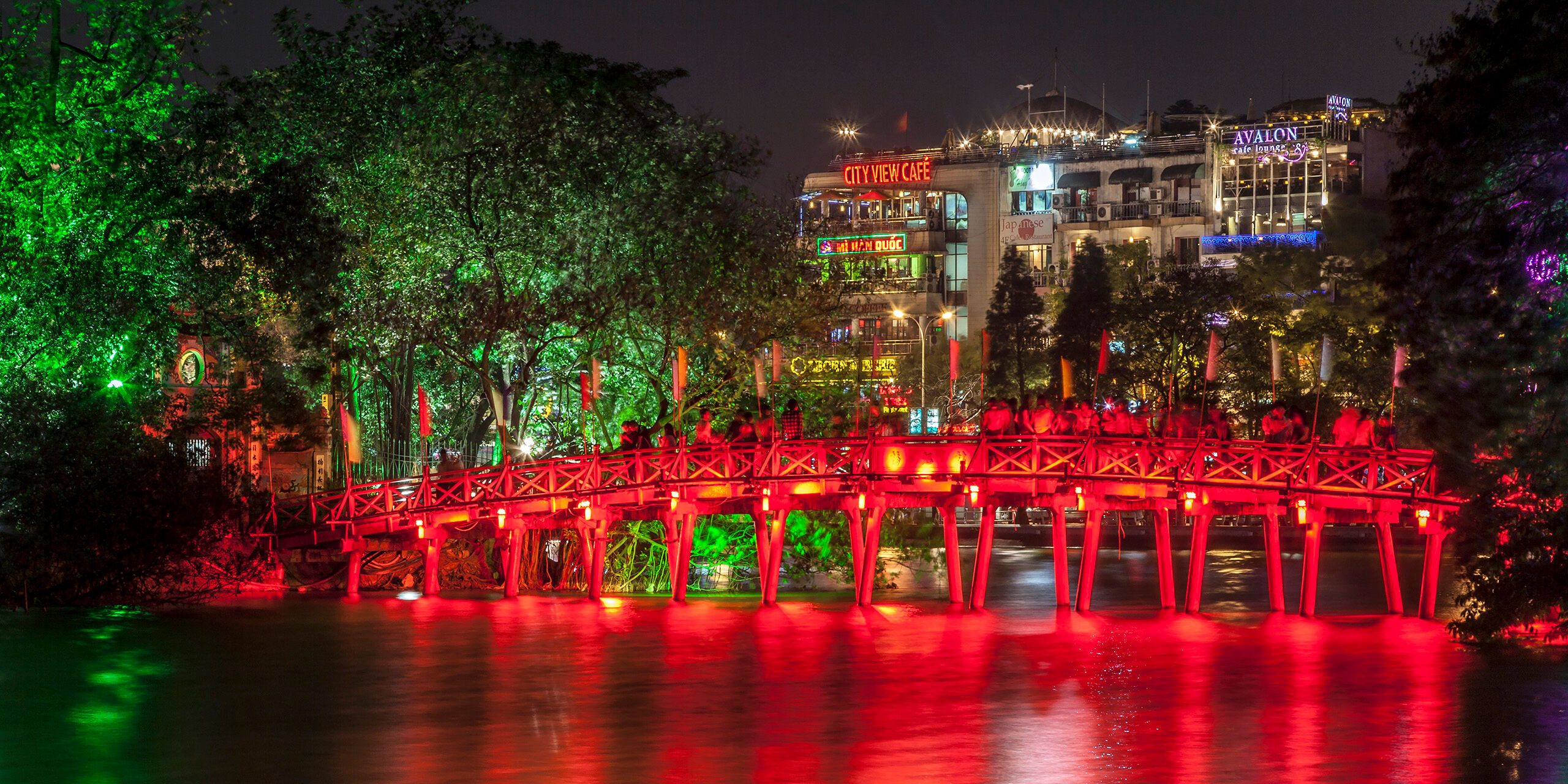 The Huc Bridge The Huc Bridge traverses a portion of Han Kiem Lake, in the center of Hanoi, and provides pedestrian access to Jade Island and...